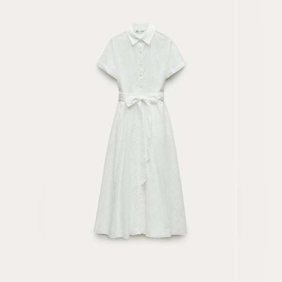 Zara Embroidered Eyelet Dress. New With Tags. - Picture 5 of 8